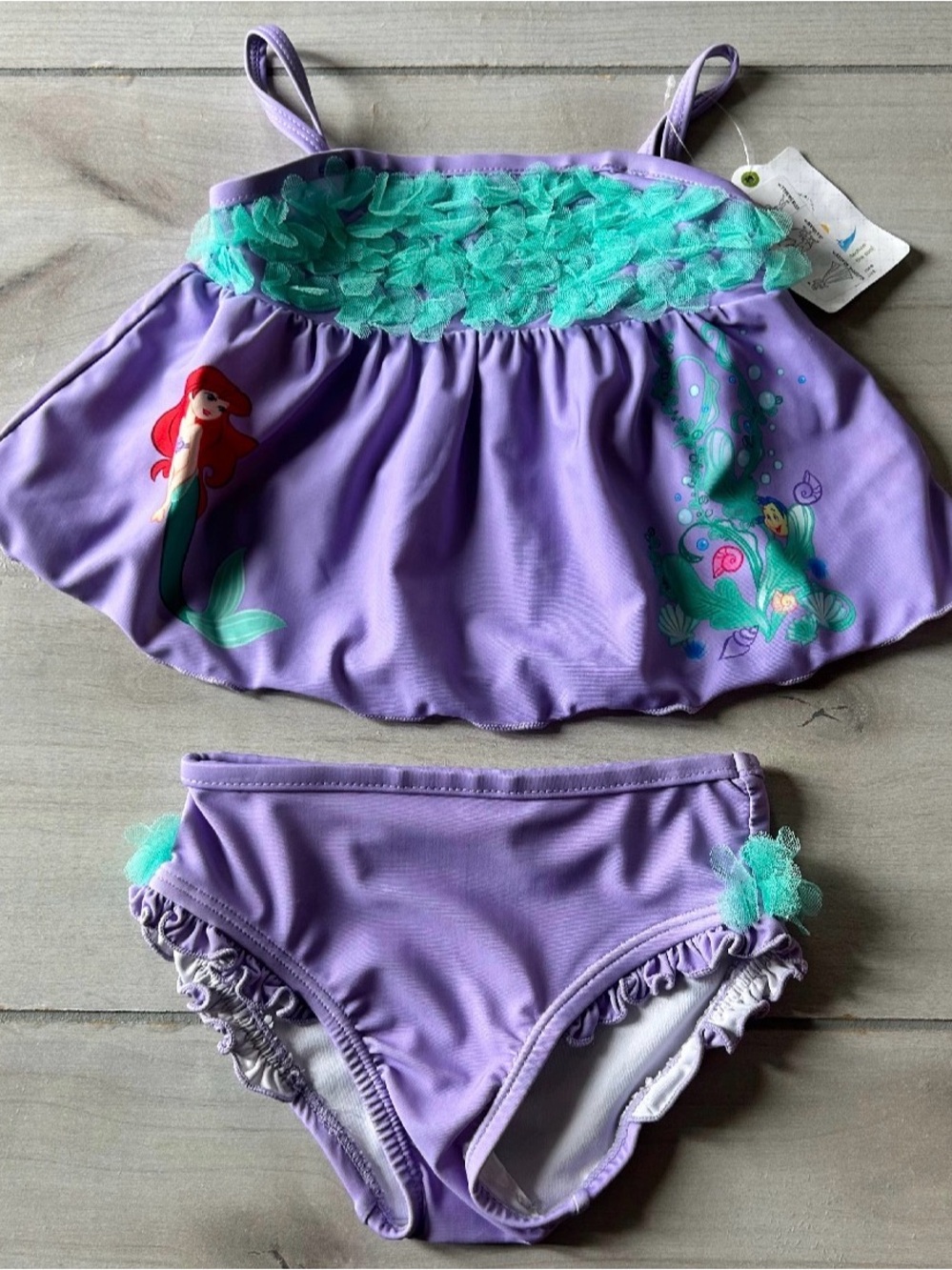 Disney Store Little Mermaid Ariel and Friends Two Piece Swimsuit
